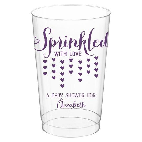 Sprinkled with Love Clear Plastic Cups